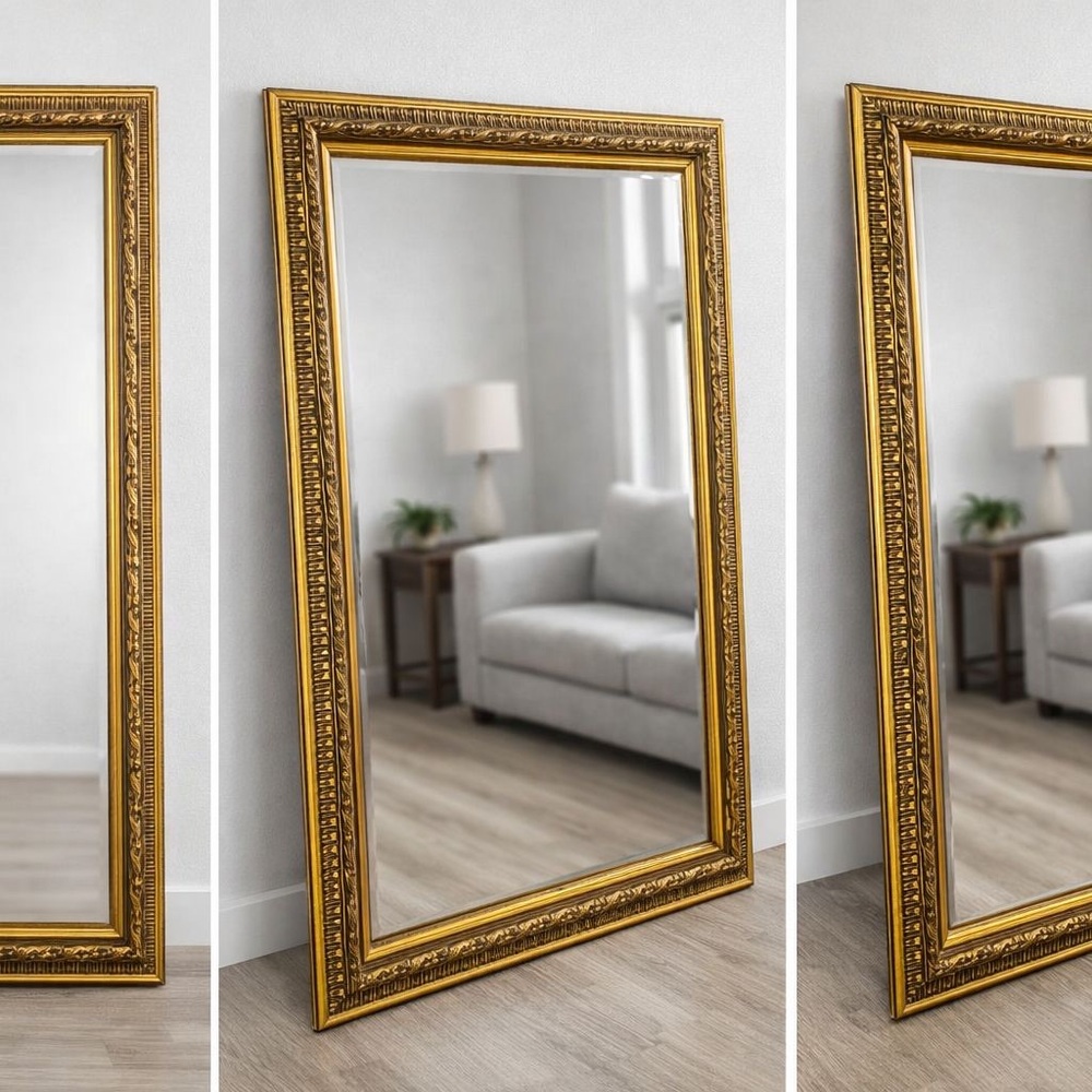 Elegant Gold Ornate Wall Mirror by